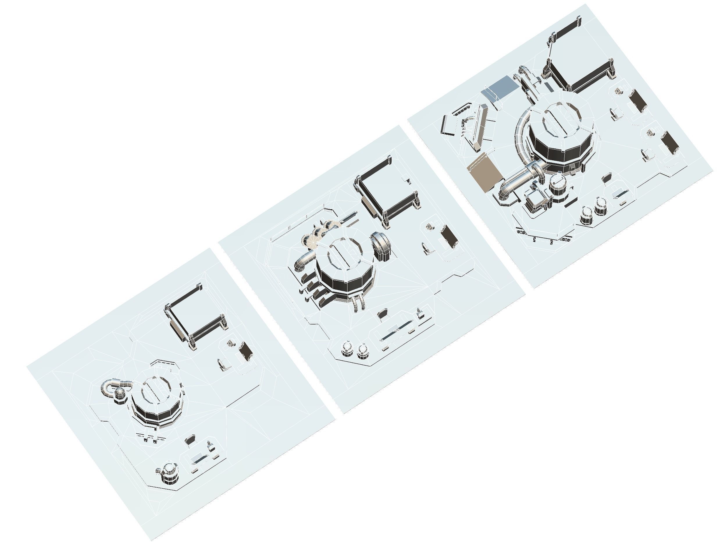 isometrical Underground Chemical Lab Room All  Low-poly 3D model_23