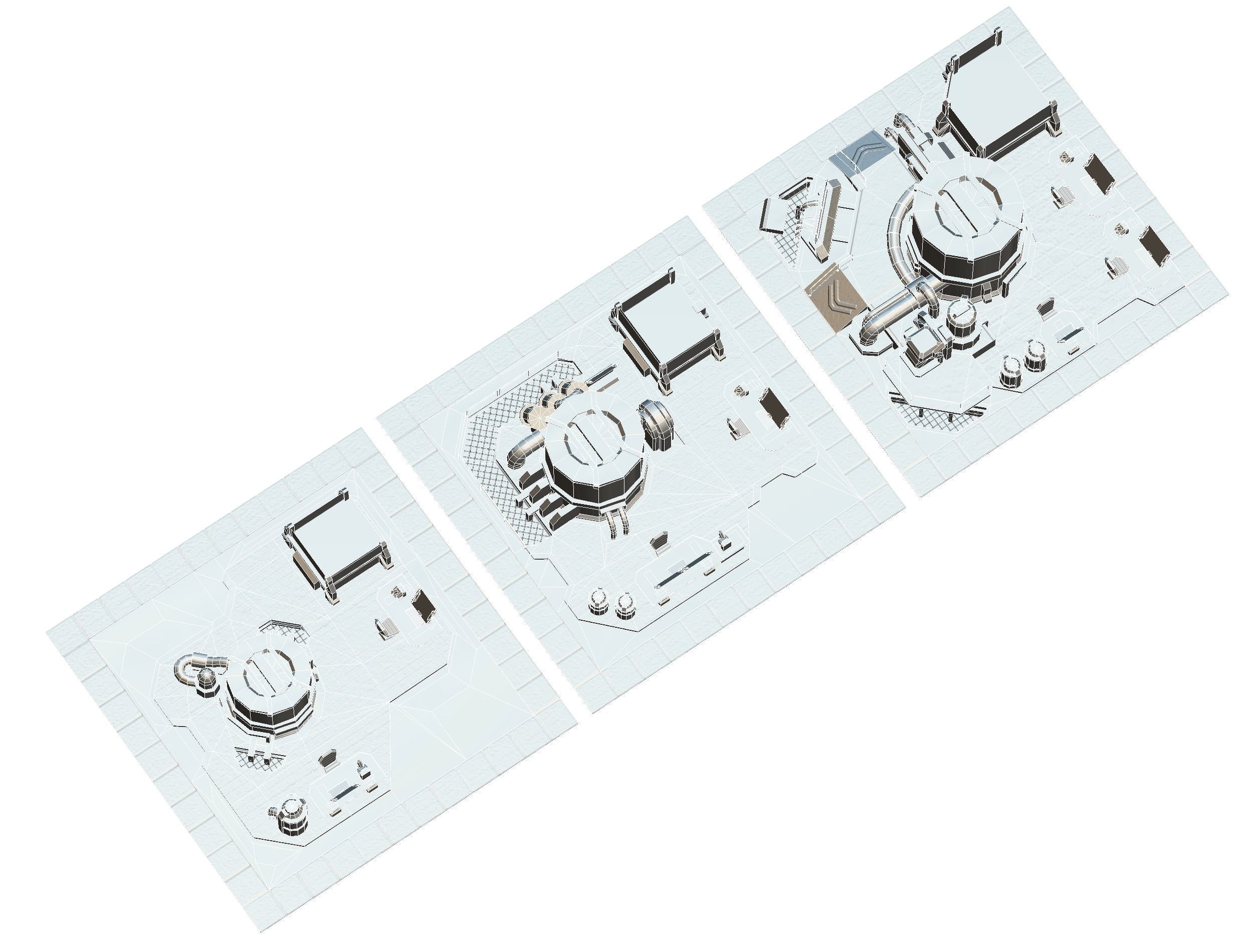 isometrical Underground Chemical Lab Room All  Low-poly 3D model_24