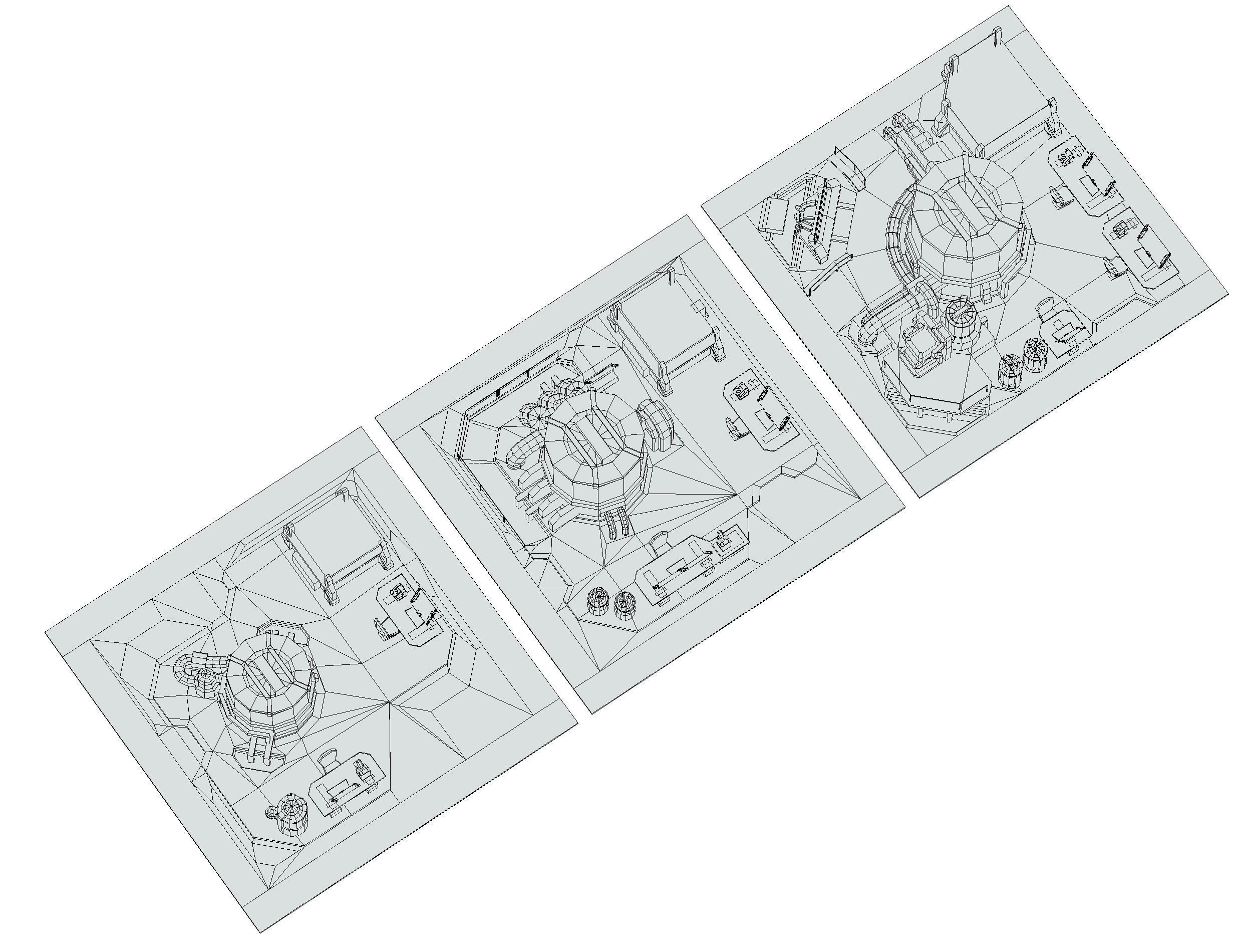 isometrical Underground Chemical Lab Room All  Low-poly 3D model_25
