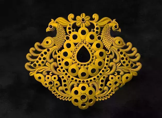 locket ornate gold brooch