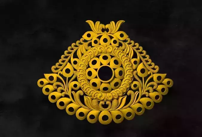 locket gold ornate ornament