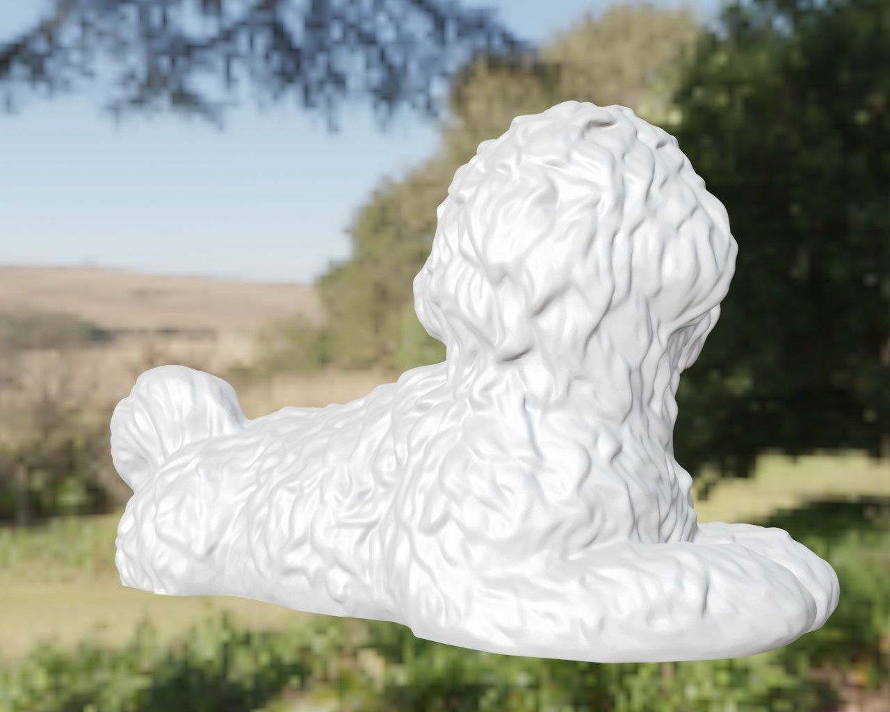 Chien Bichon 3D print model_3