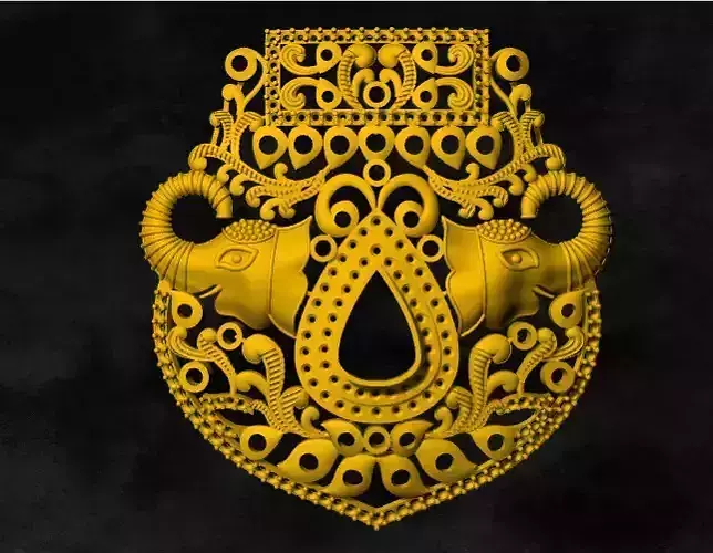 locket ornate gold design