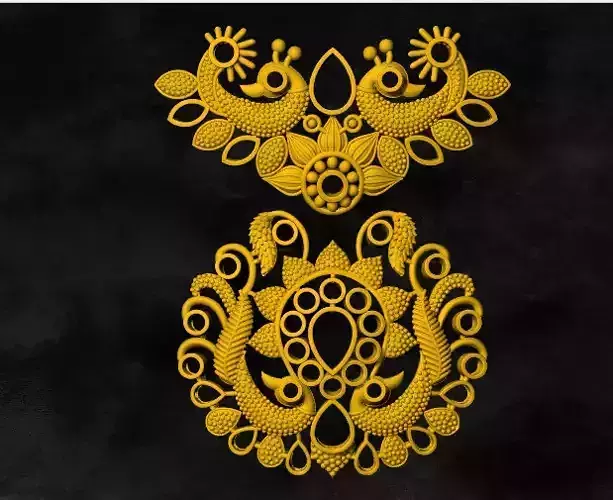 locket gold ornate design