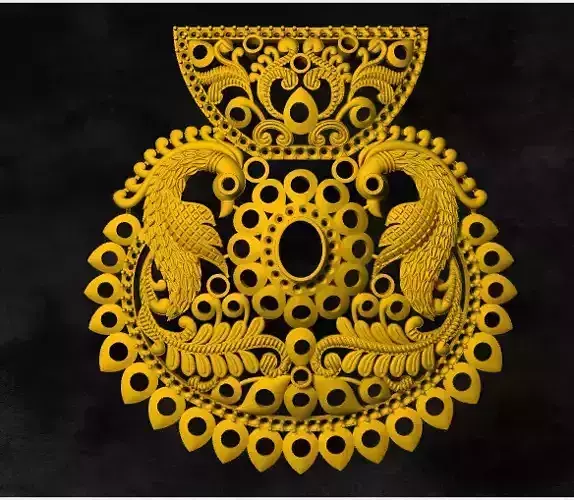 locket ornate gold pendant