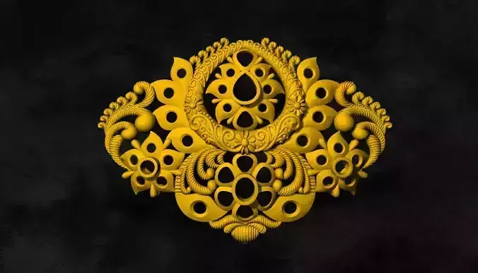 locket ornate gold design