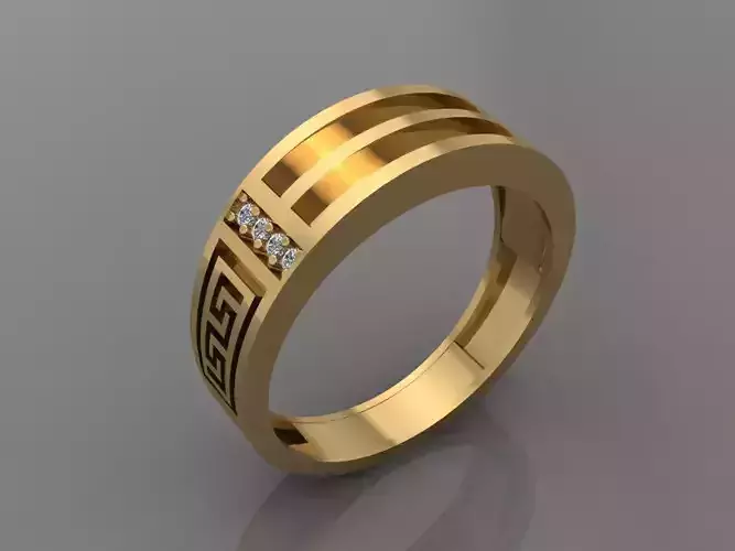Ring 3D Print 3D print model 3D print model greek wedding 3D print model