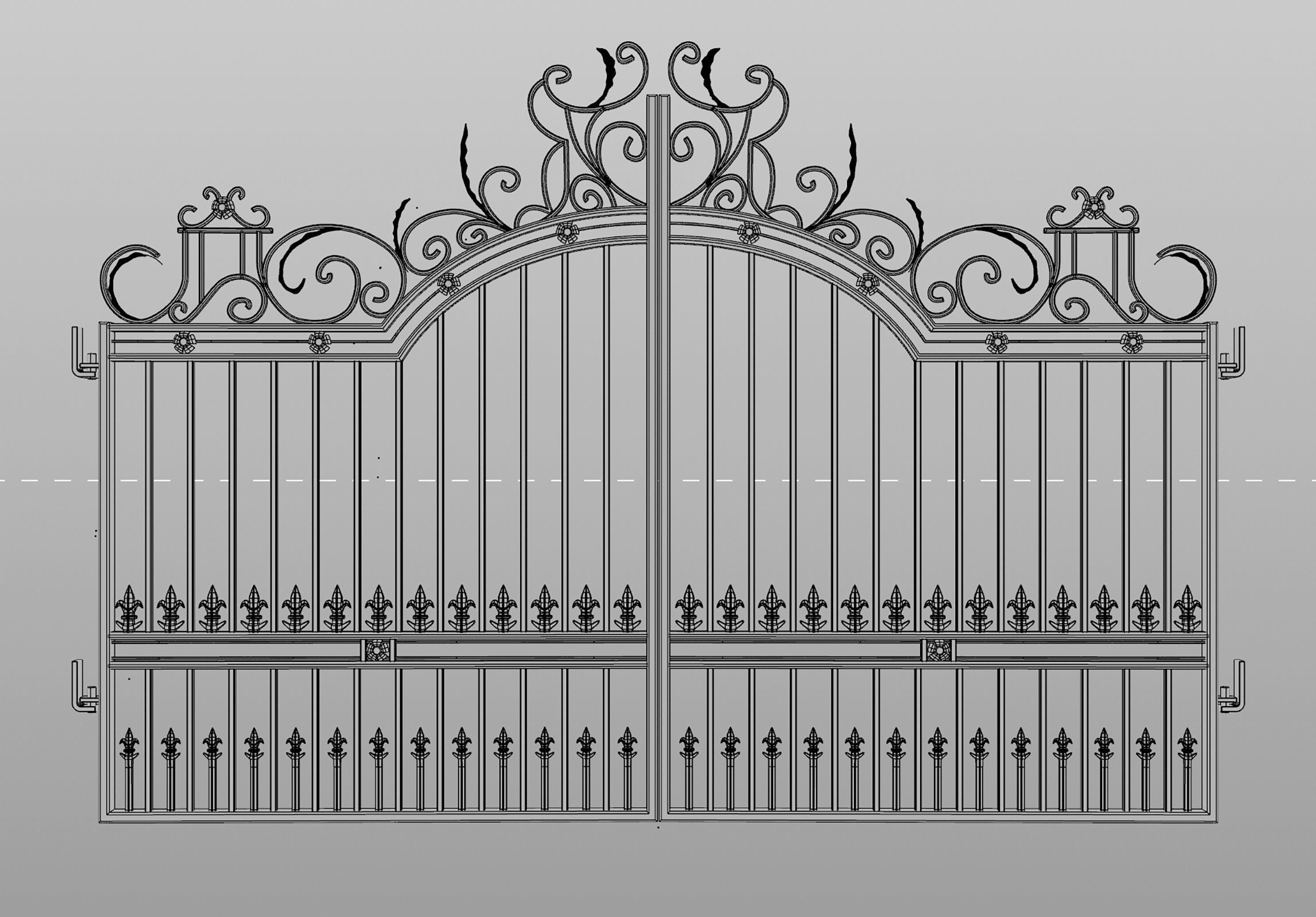 Ornate Decorative Gate 1 3D model_8