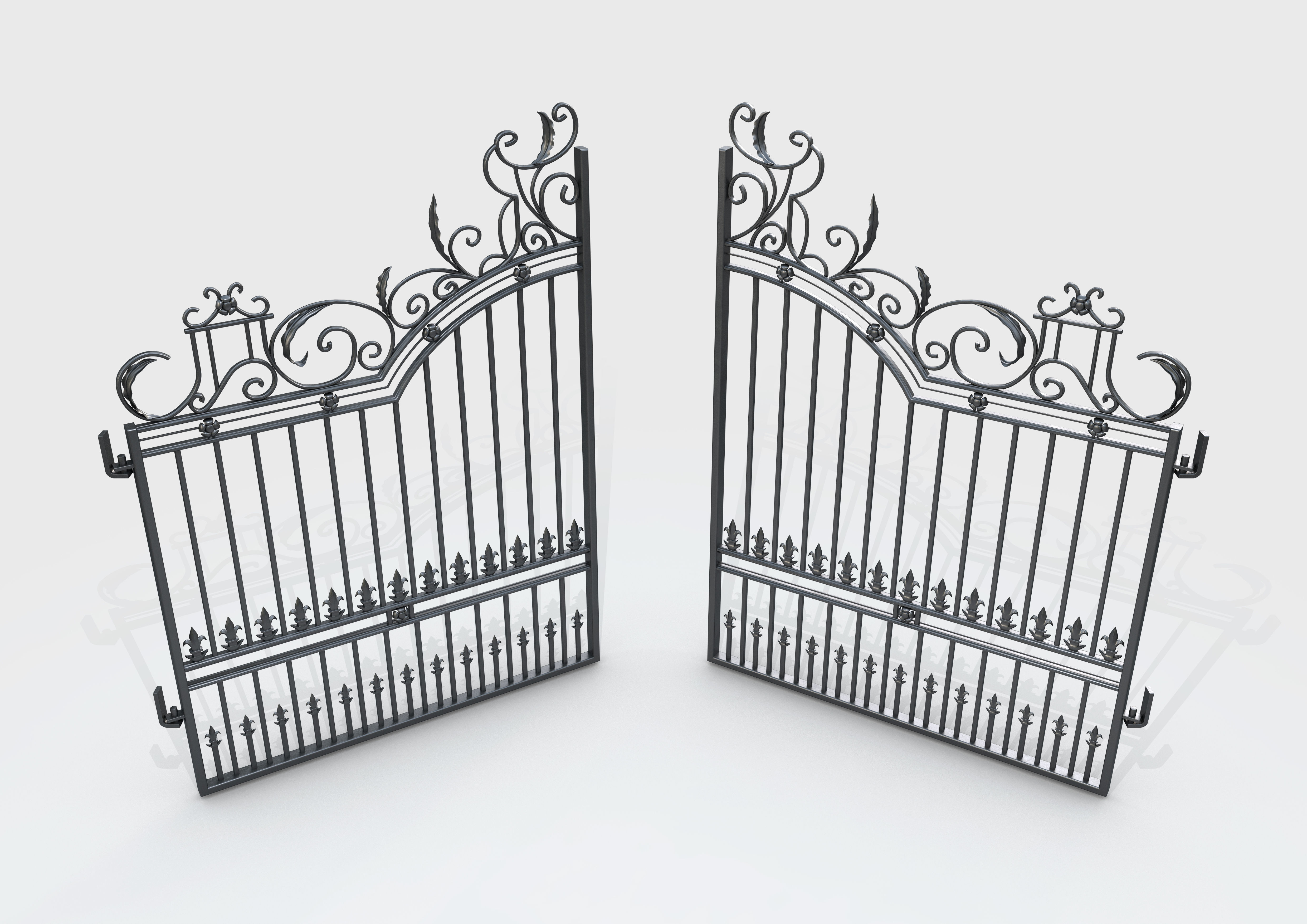 Ornate Decorative Gate 1 3D model_4