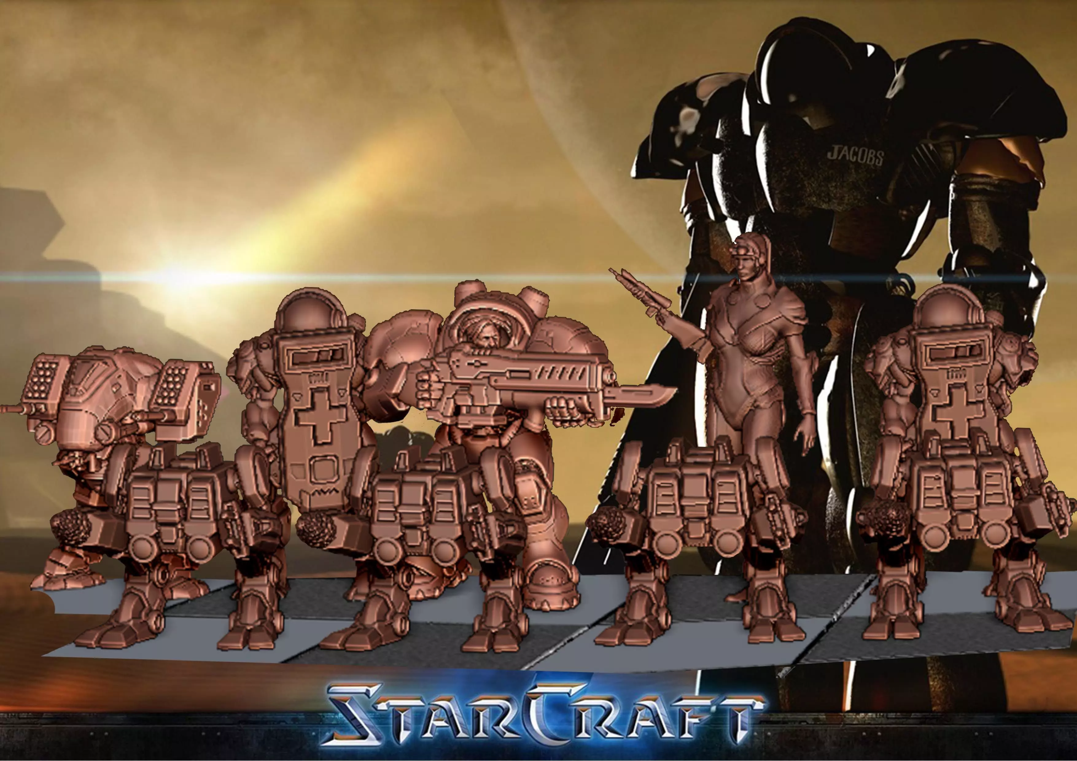 chess set  inspired from StarCraft  3D print model_0