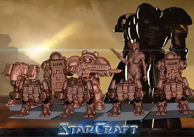 chess set  inspired from StarCraft  3D print model