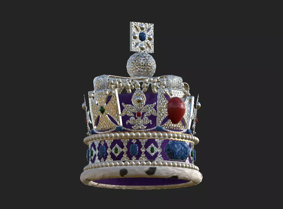 British Imperial State Crown Low-poly 3D model
