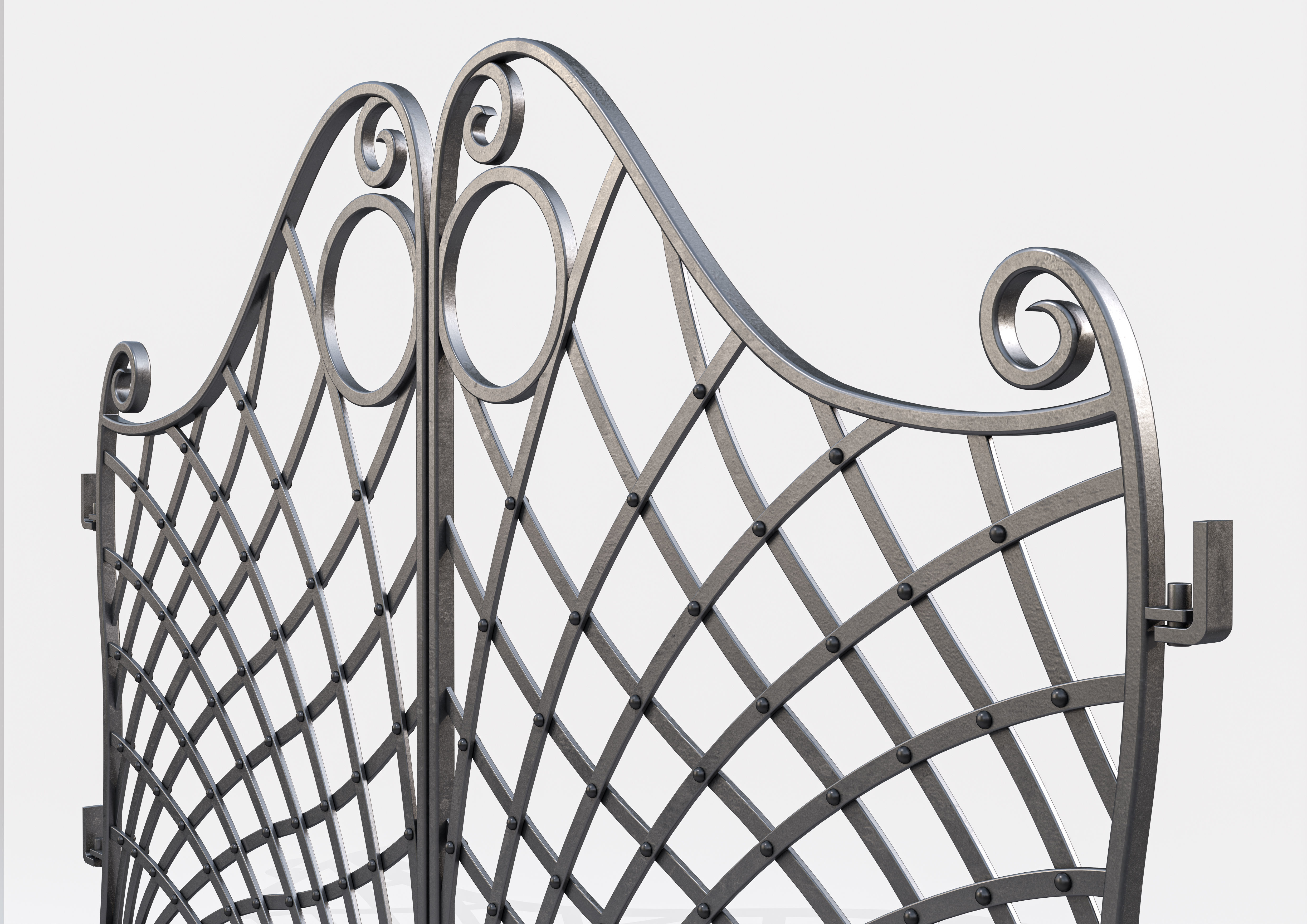 Ornate Decorative Gate 3D model_2