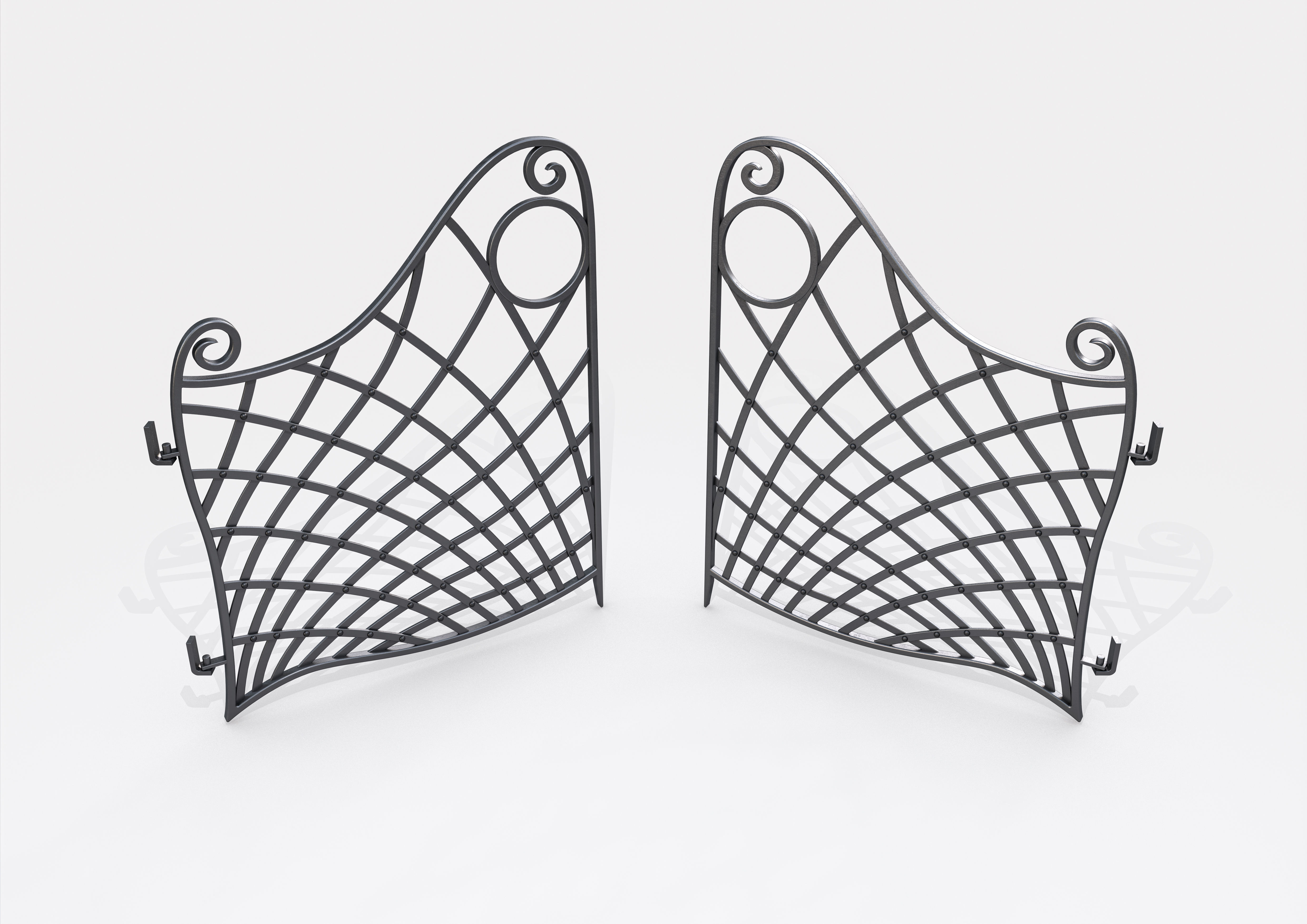 Ornate Decorative Gate 3D model_3