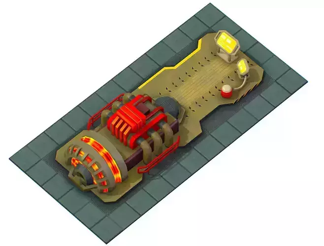 isometrical Installation Power Plant Generator 1  Low-poly 3D model