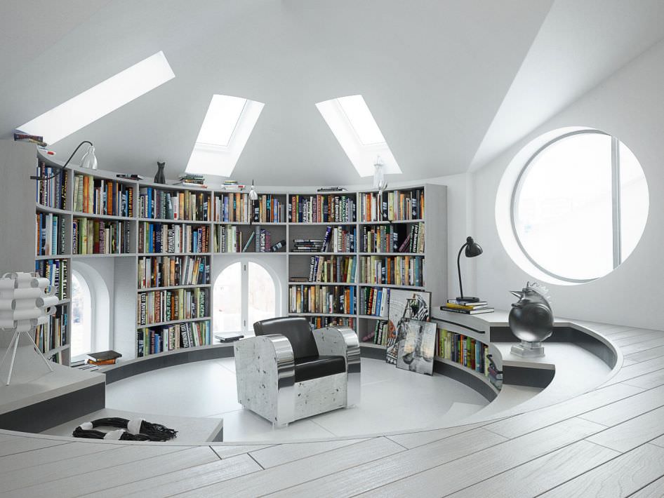 Spacious Modern Kitchen With Dining Table 3D model_7