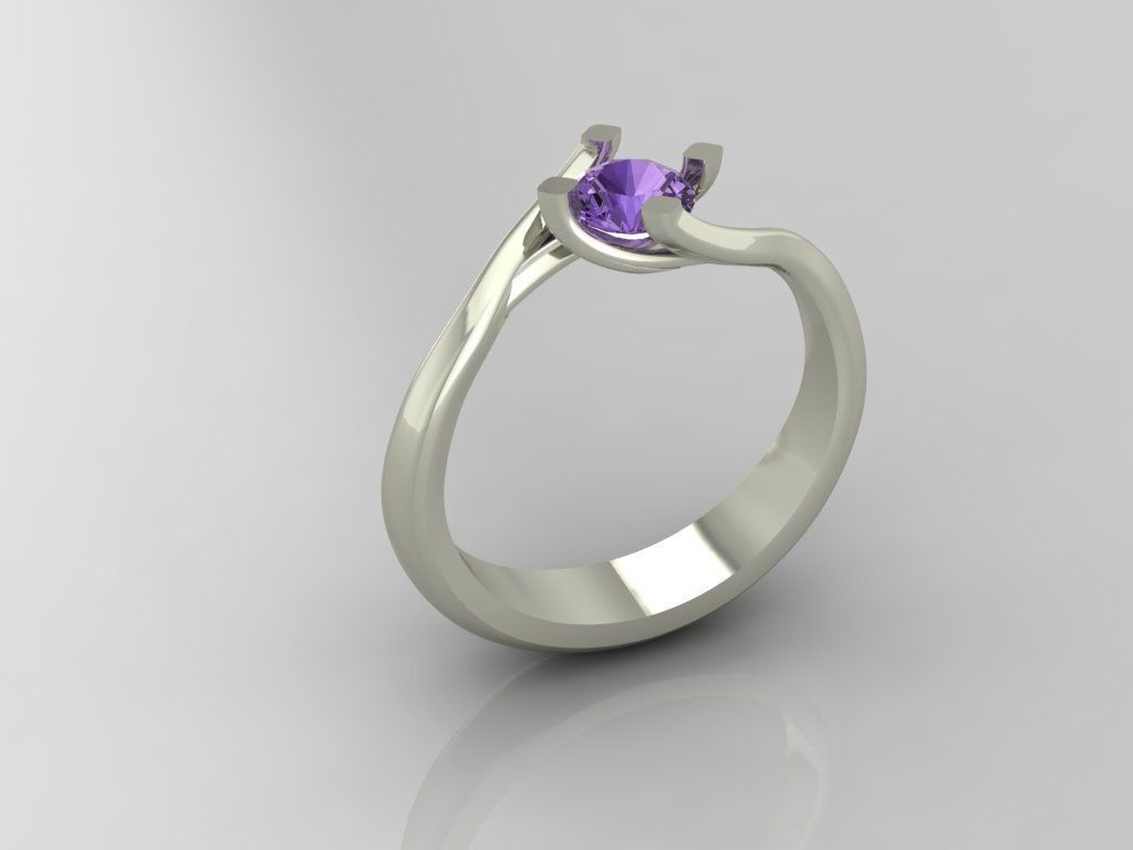 Ring 3D Print 3D print model 3D print model gold with topaz s... 3D print model_2