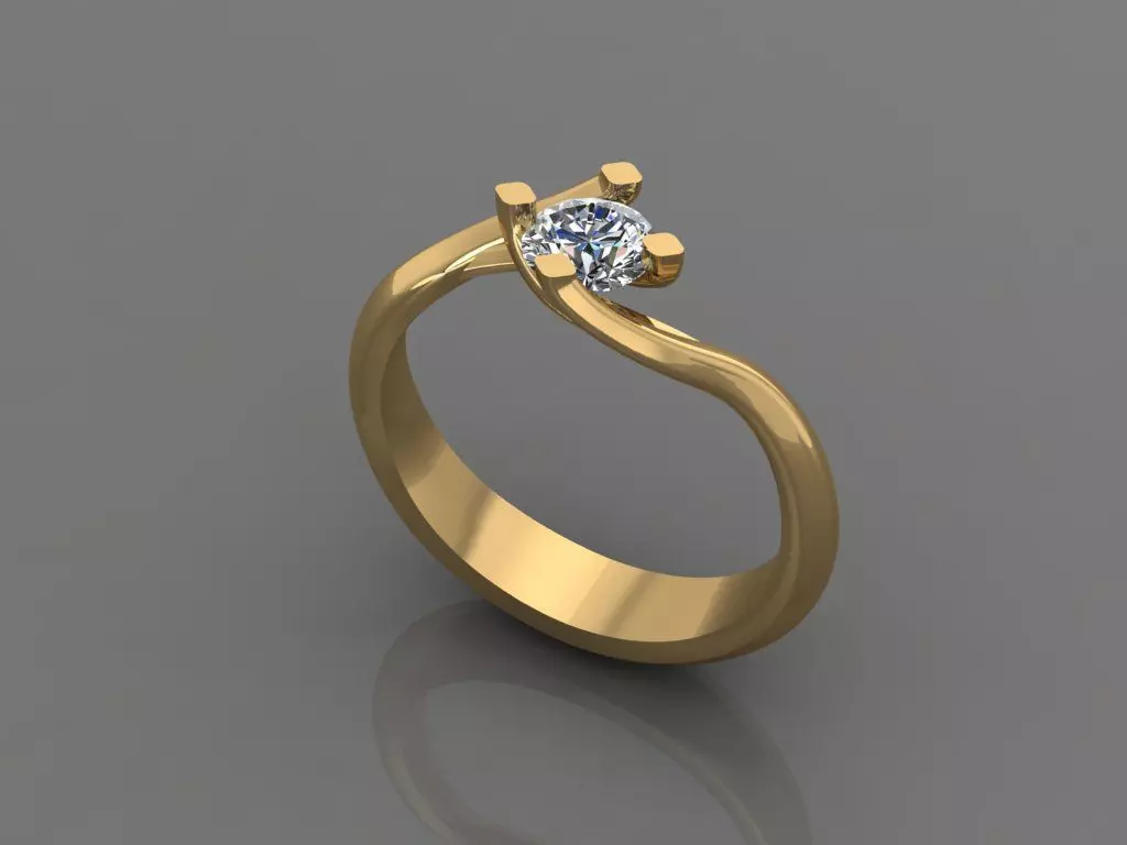 Ring 3D Print 3D print model 3D print model gold with topaz s... 3D print model_0