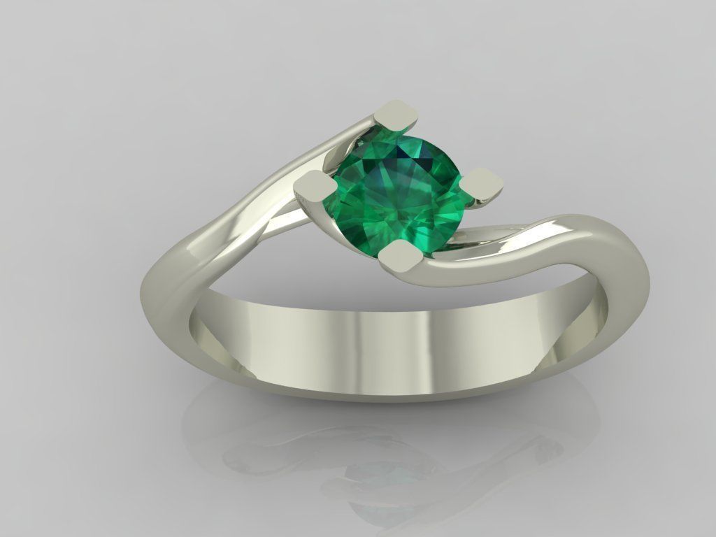 Ring 3D Print 3D print model 3D print model gold with topaz s... 3D print model_3