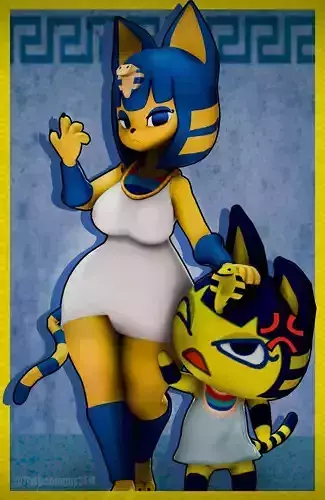 Ankha NSFW 3D model