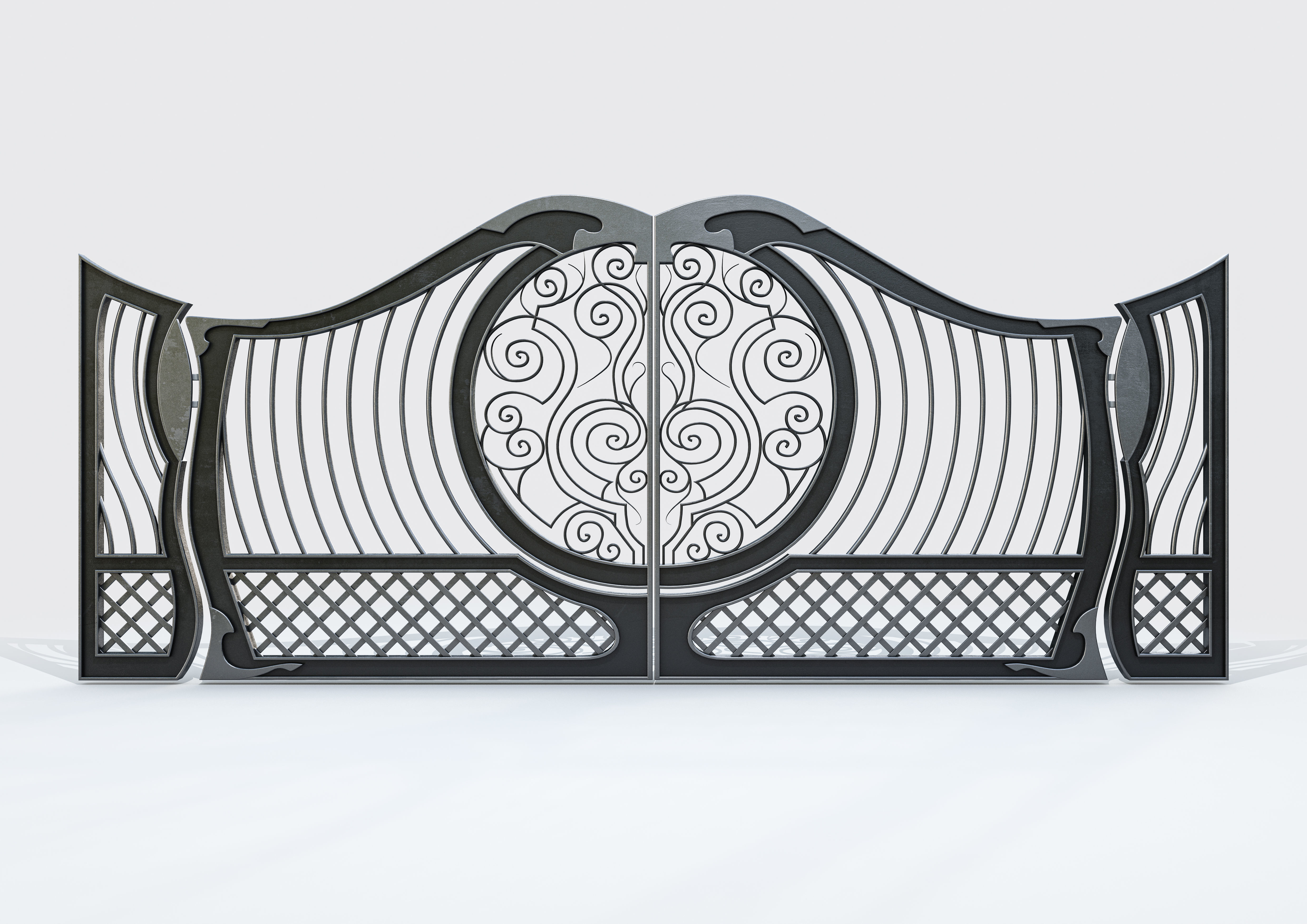 Ornate Decorative Gate 3D model_1