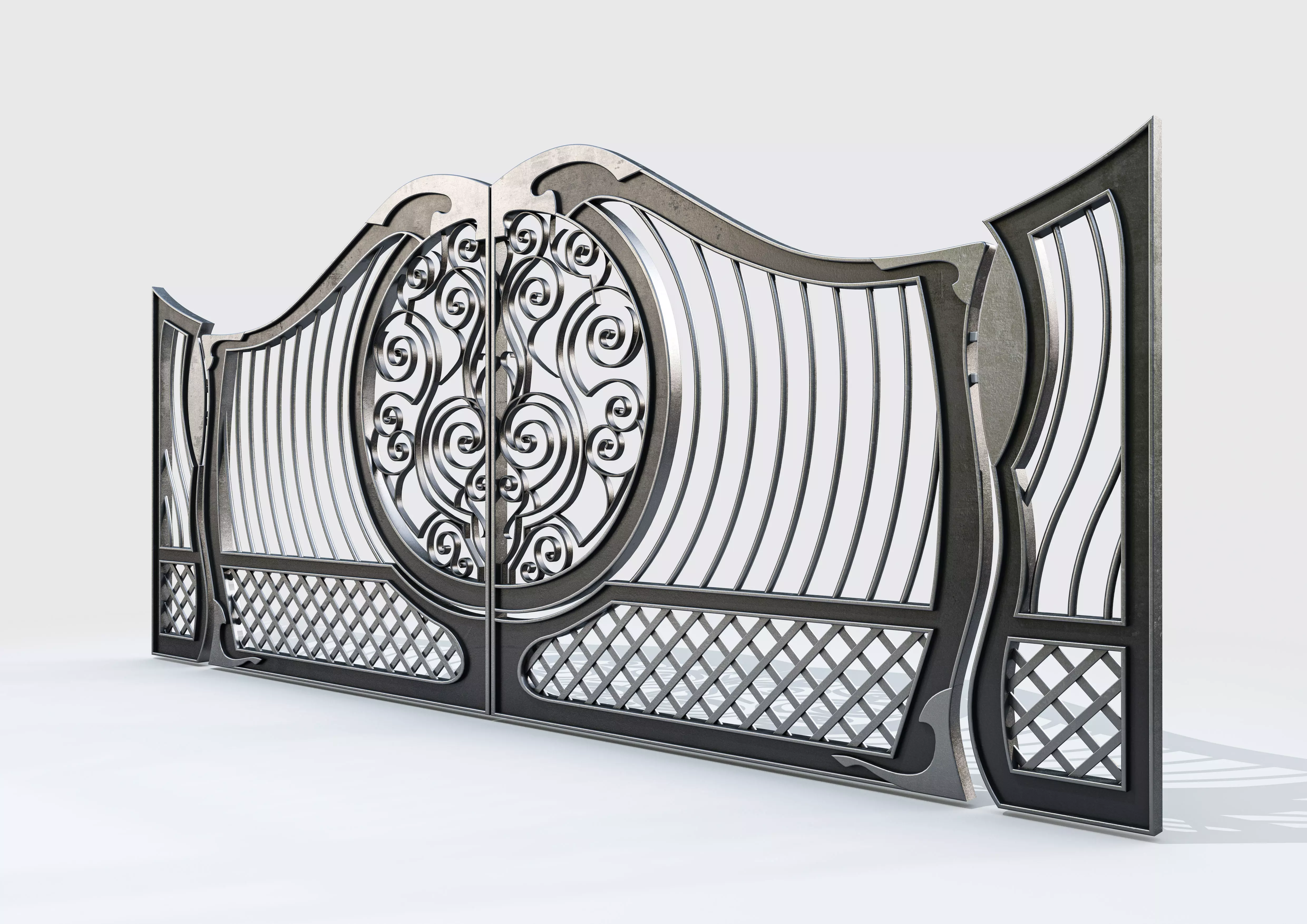 Ornate Decorative Gate 3D model_0