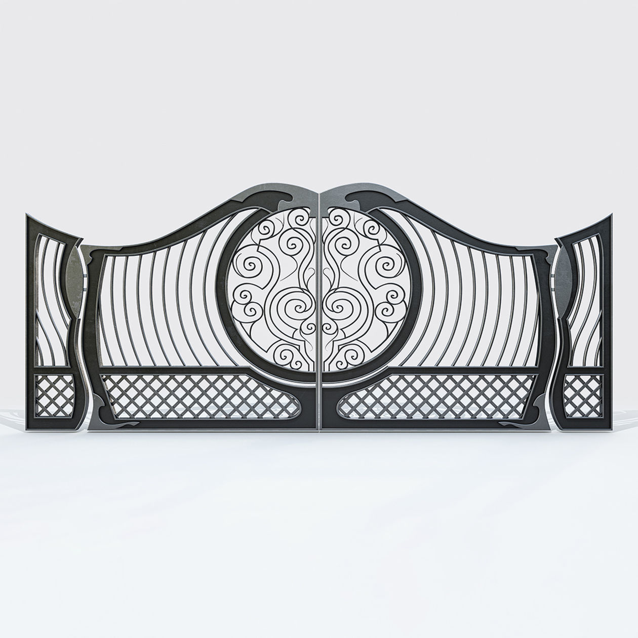 Ornate Decorative Gate 3D model_5