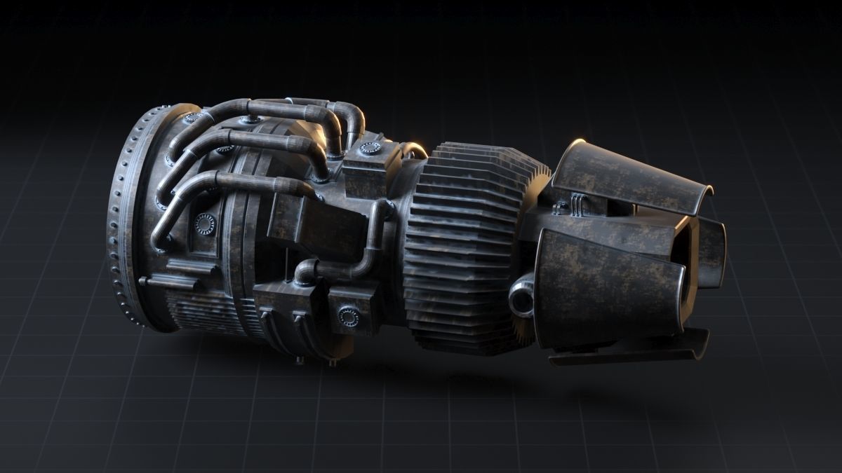 Engine Sci-fi 3D model_1