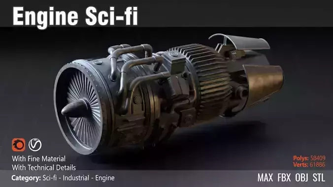 Engine Sci-fi 3D model