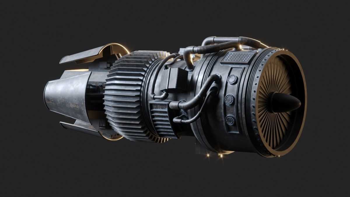 Engine Sci-fi 3D model_9