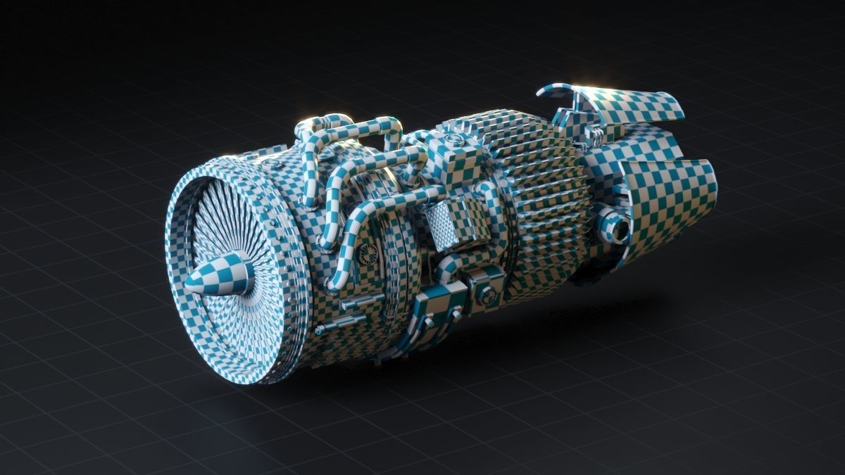 Engine Sci-fi 3D model_6