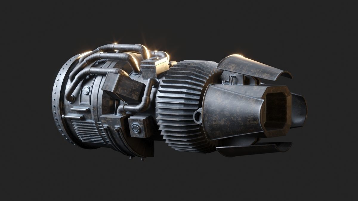 Engine Sci-fi 3D model_8