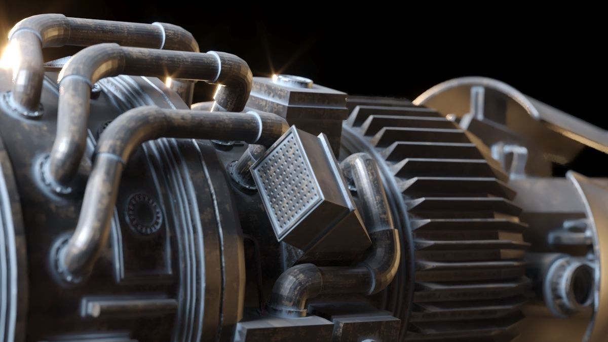 Engine Sci-fi 3D model_3