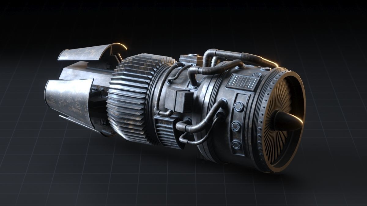 Engine Sci-fi 3D model_2