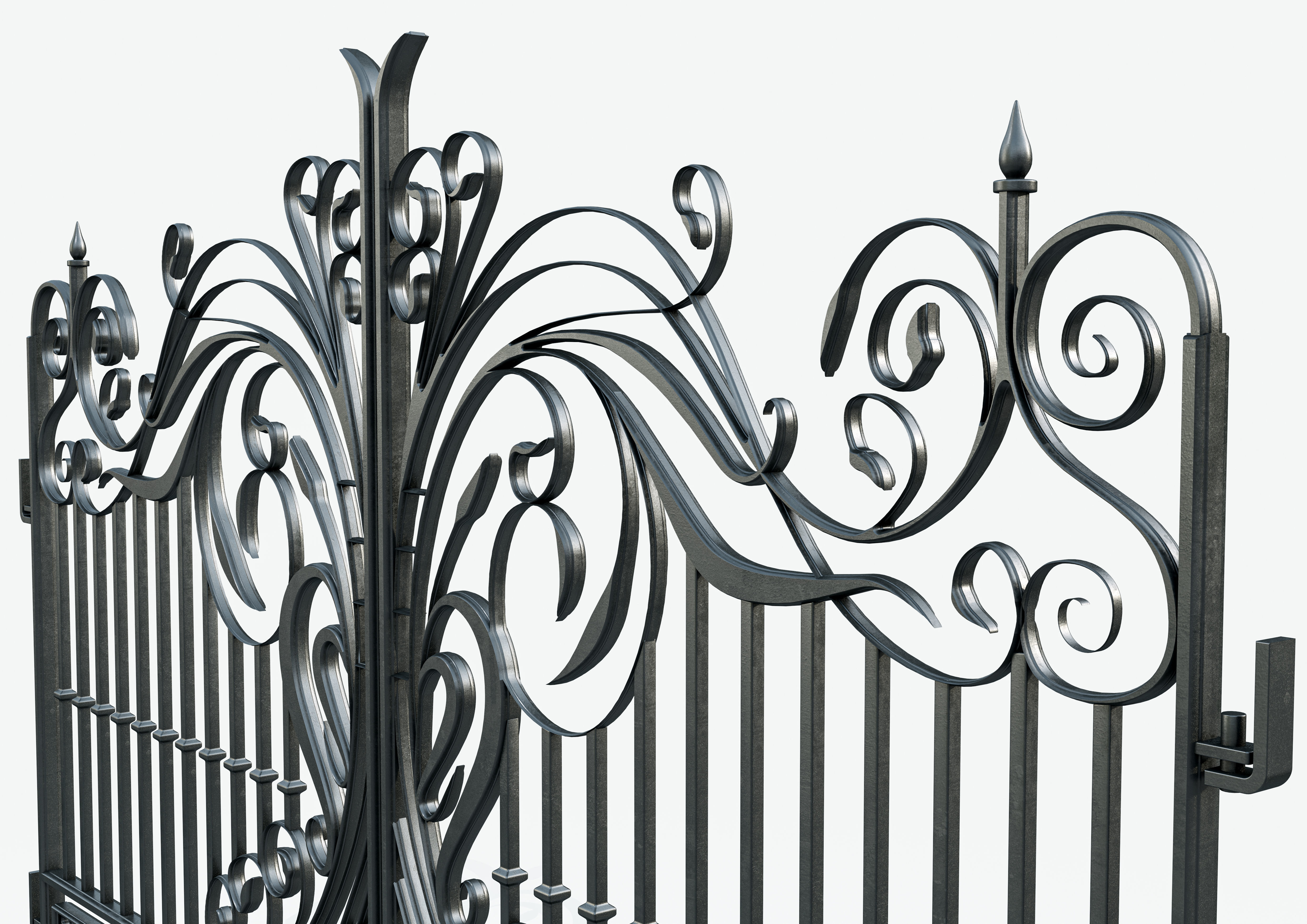 Ornate Decorative Gate 3D model_2