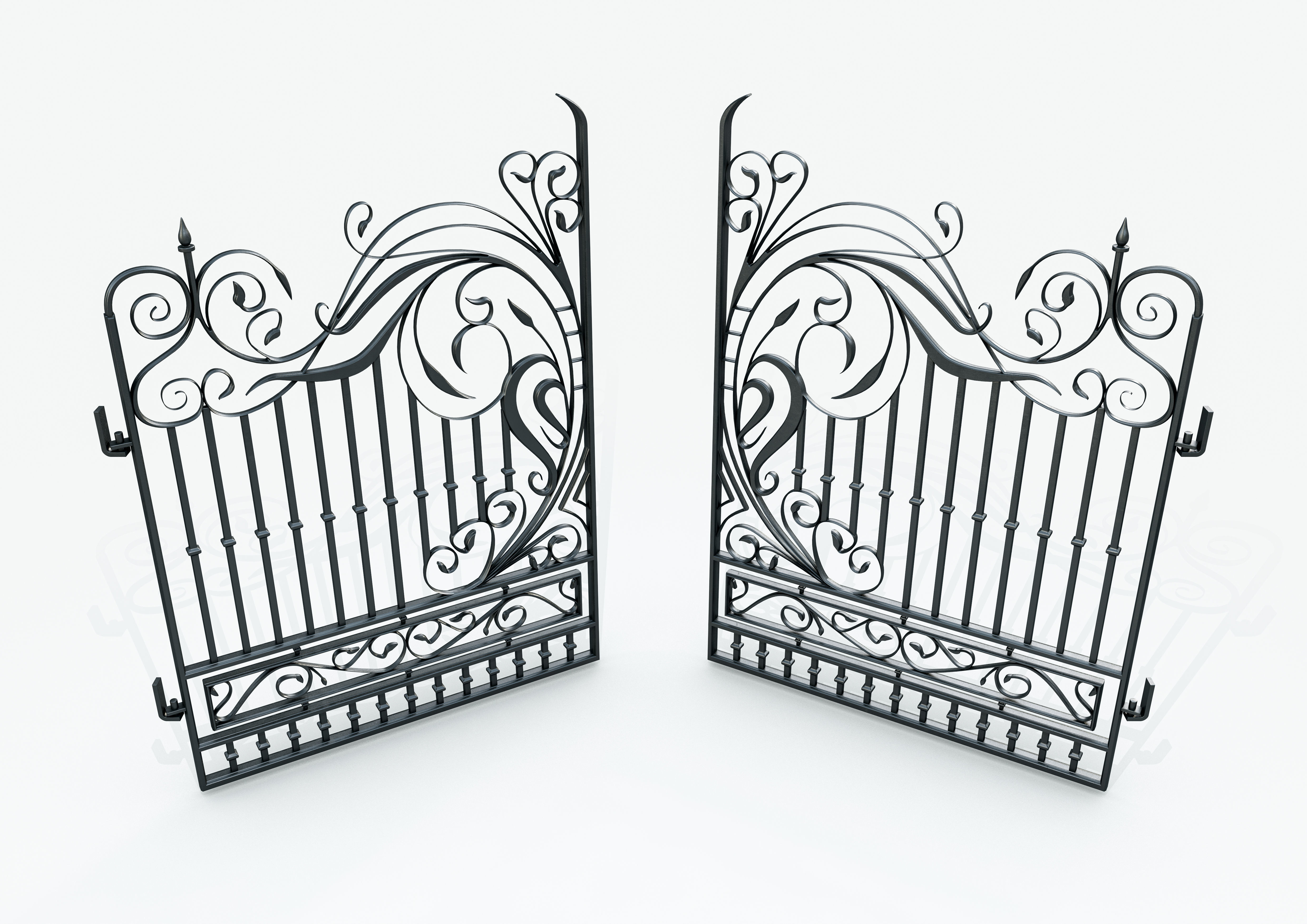 Ornate Decorative Gate 3D model_3