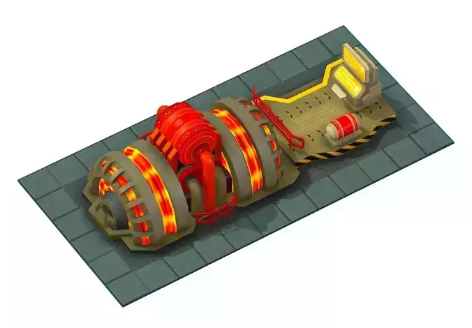 isometrical Installation Power Plant Generator 2 Low-poly 3D model