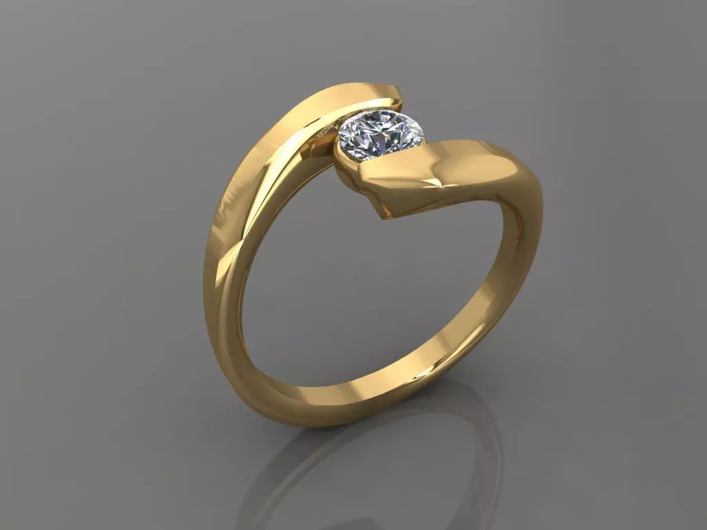 Ring 3D Print 3D print model 3D print model gold with topaz s... 3D print model_0