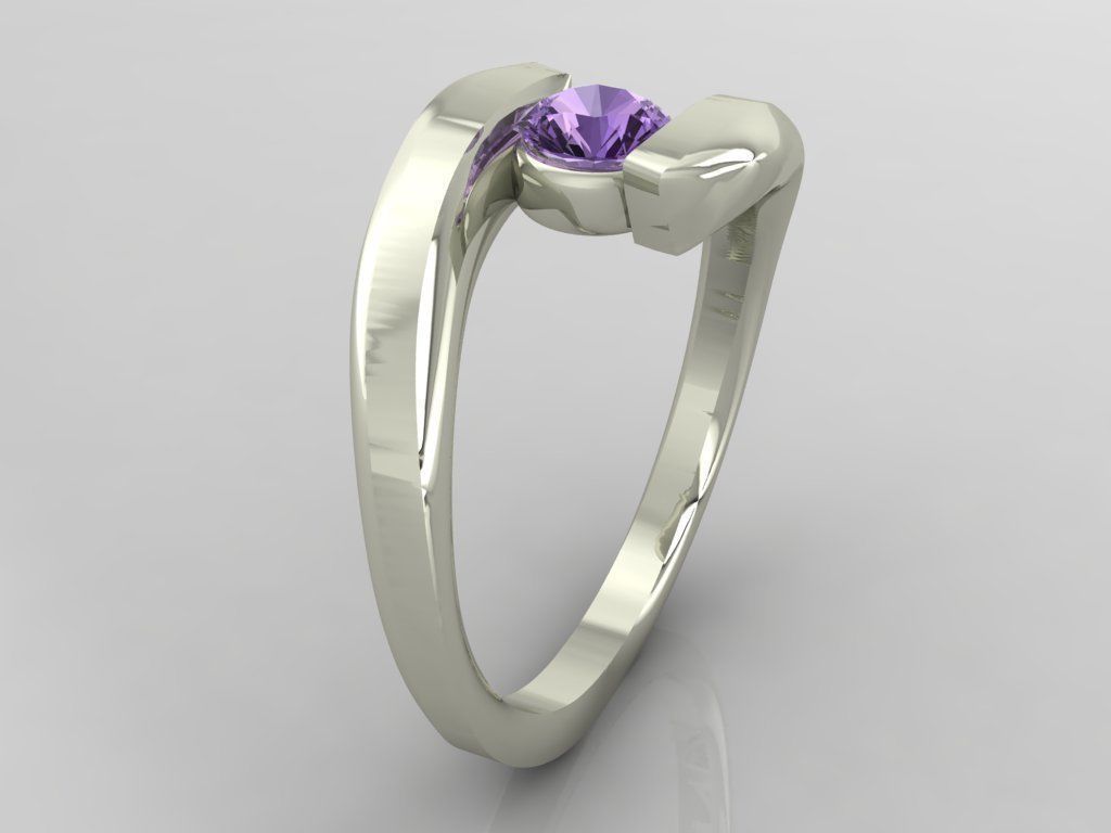 Ring 3D Print 3D print model 3D print model gold with topaz s... 3D print model_2