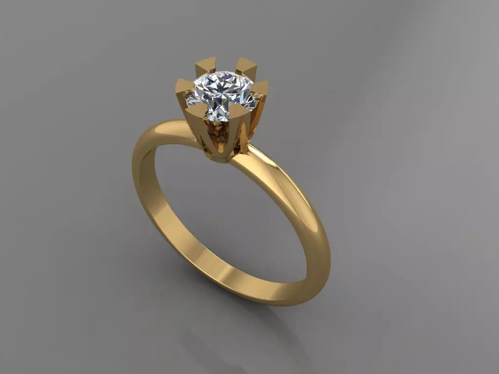 Ring 3D Print 3D print model 3D print model gold engagement w... 3D print model_0