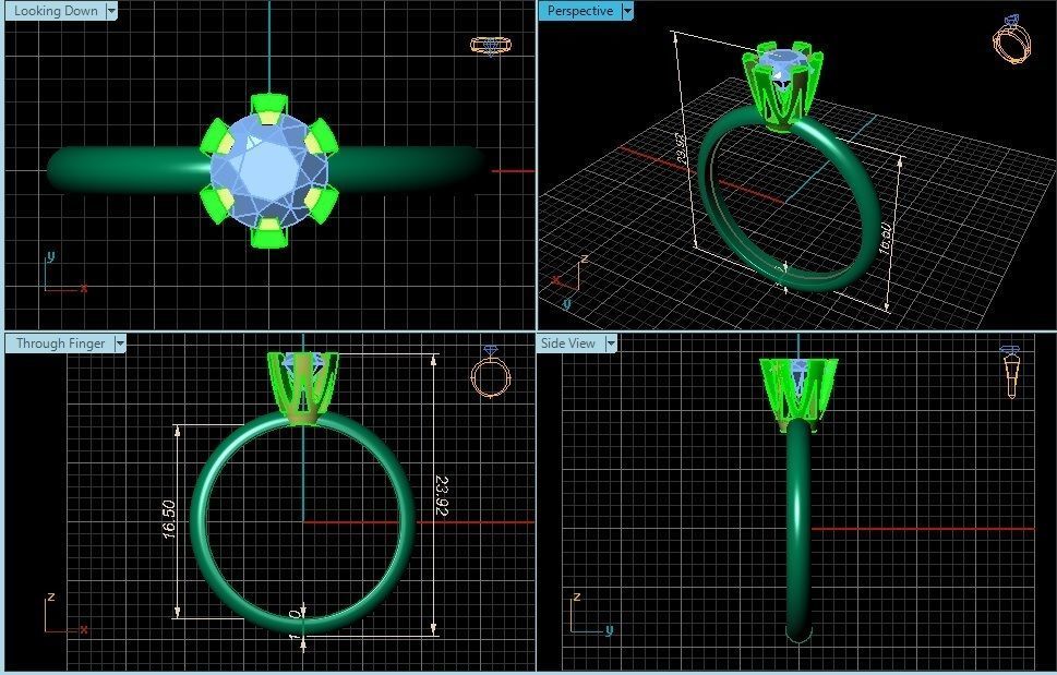 Ring 3D Print 3D print model 3D print model gold engagement w... 3D print model_4