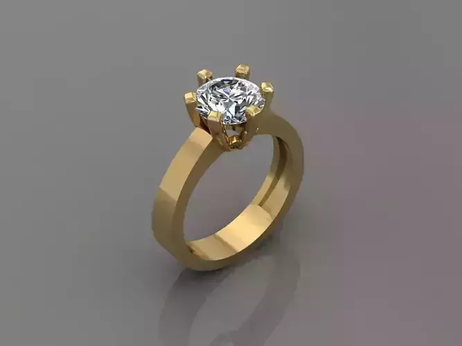 Ring 3D Print 3D print model 3D print model gold with topaz stone