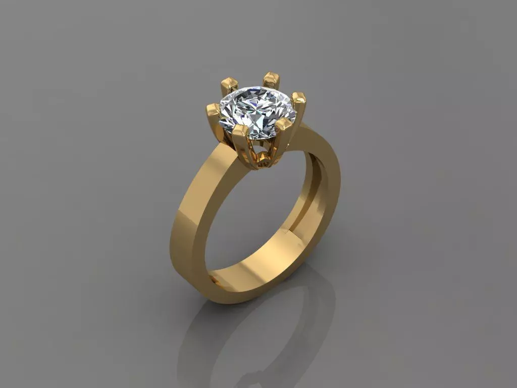 Ring 3D Print 3D print model 3D print model gold with topaz s... 3D print model_0