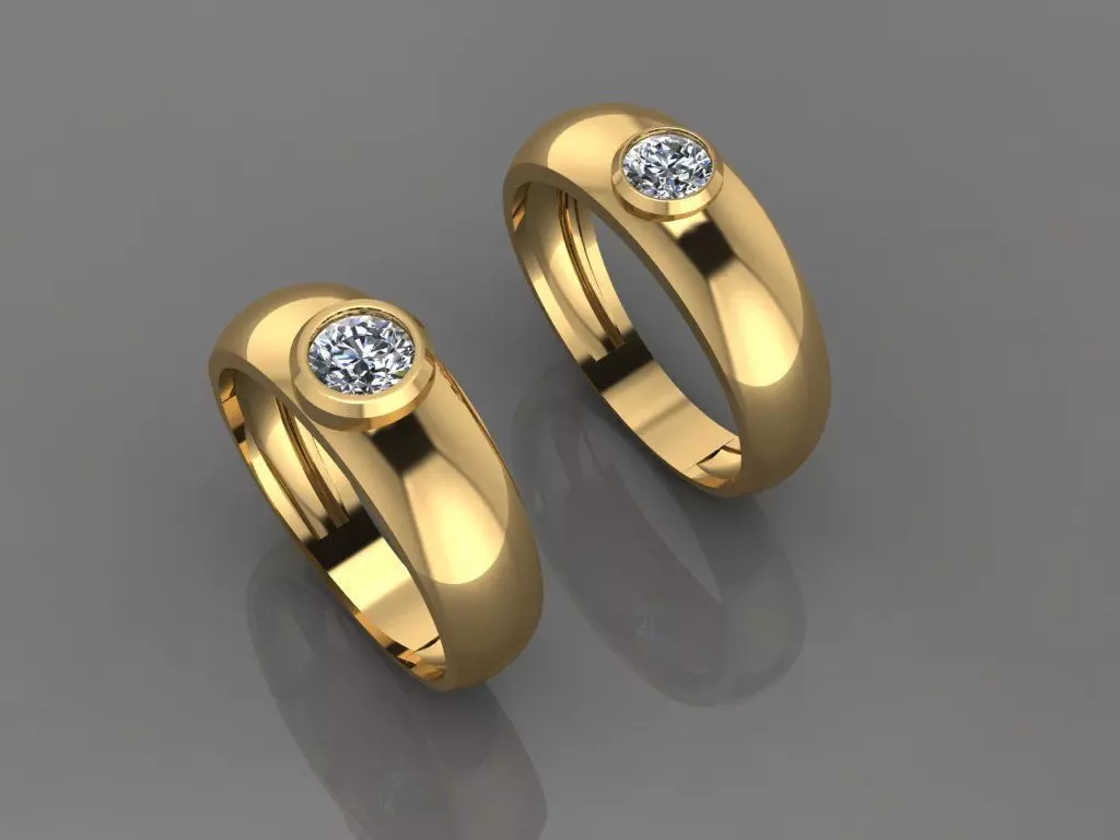 Ring Print Ring 3D Print 3D print model 3D print model two gold rings wi... 3D ...