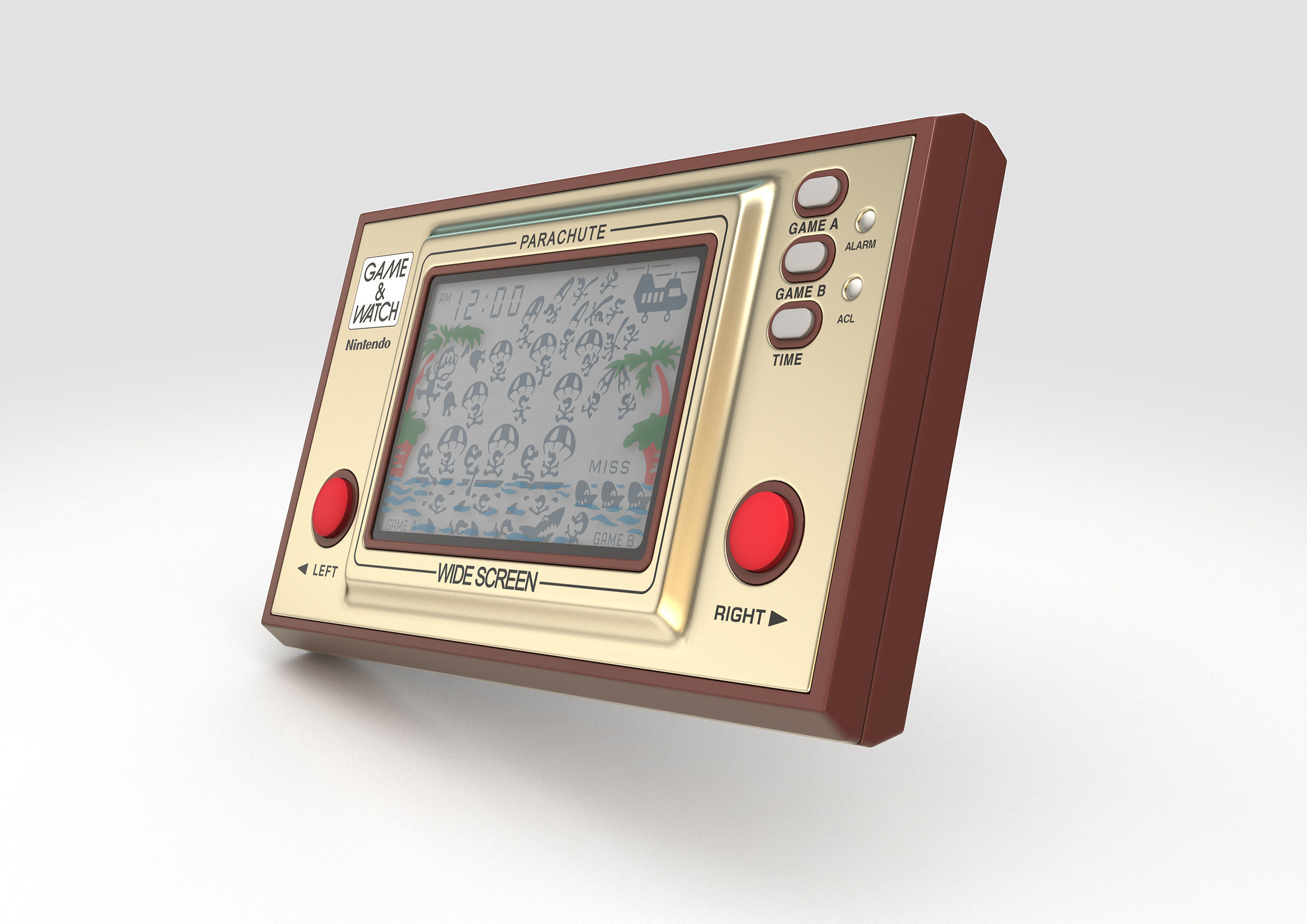 Nintendo Game  Watch Parachute 3D model_2