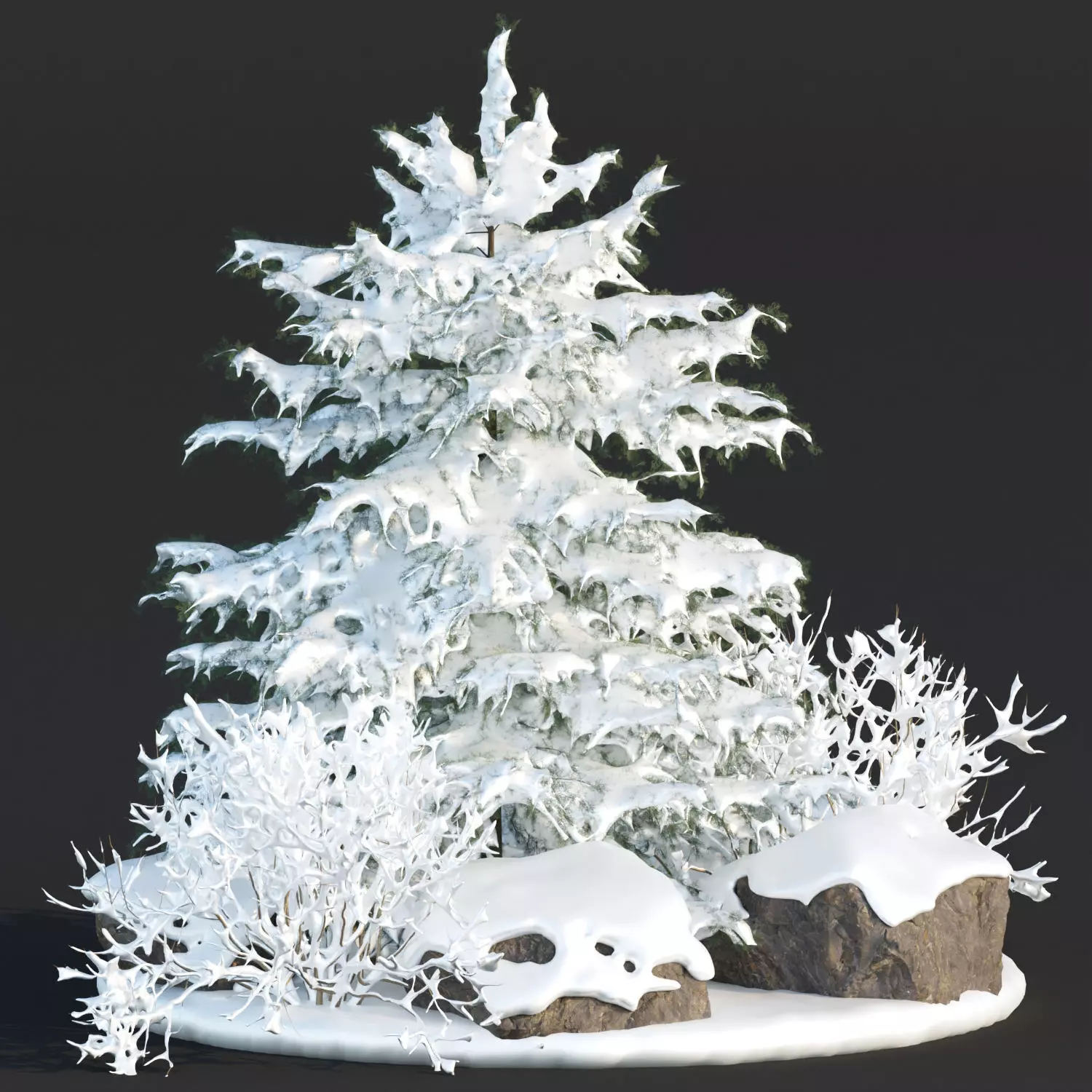 Snow garden collection vol 170 3D model