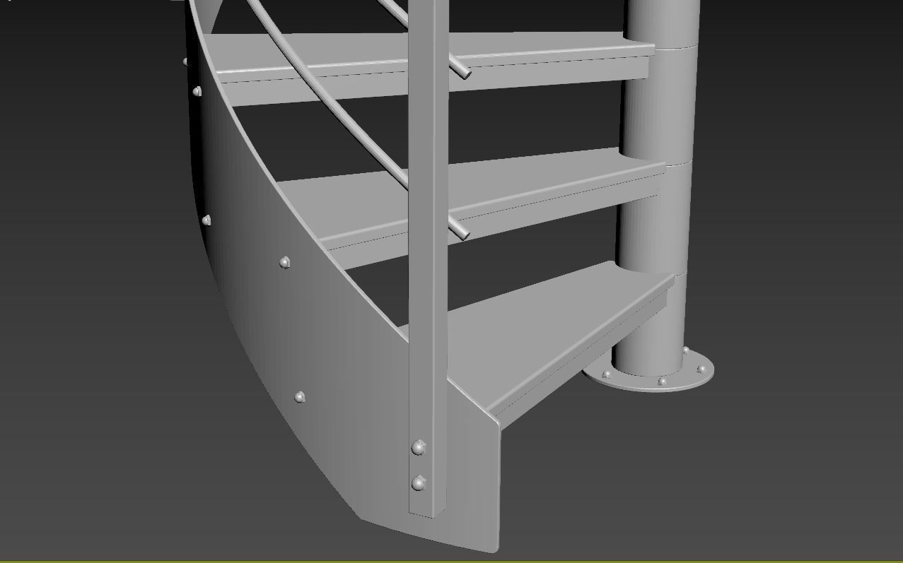 Spiral stairs 3D model_21