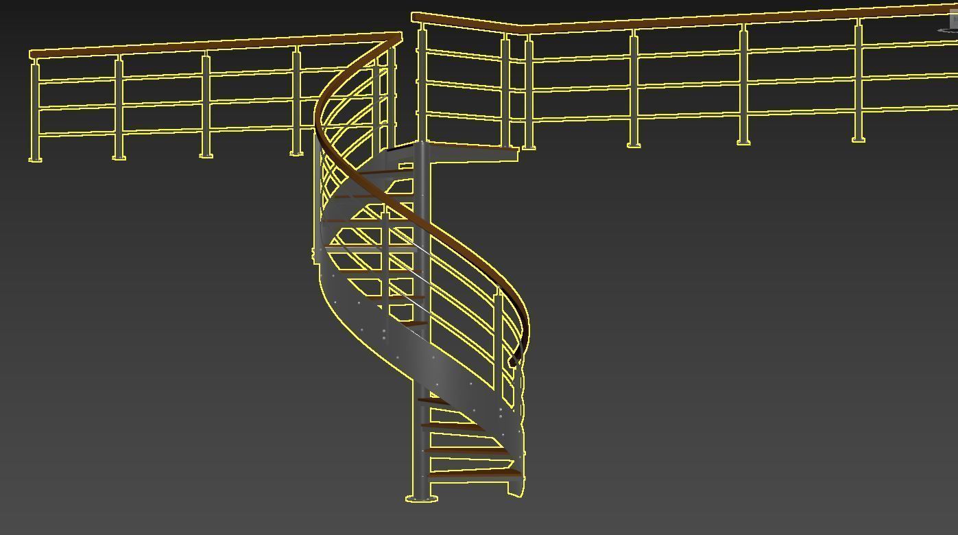 Spiral stairs 3D model_19