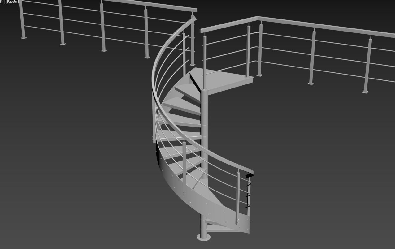 Spiral stairs 3D model_24