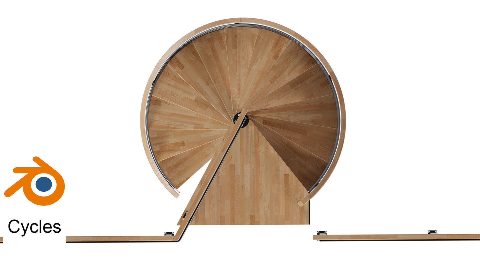 Spiral stairs 3D model_7